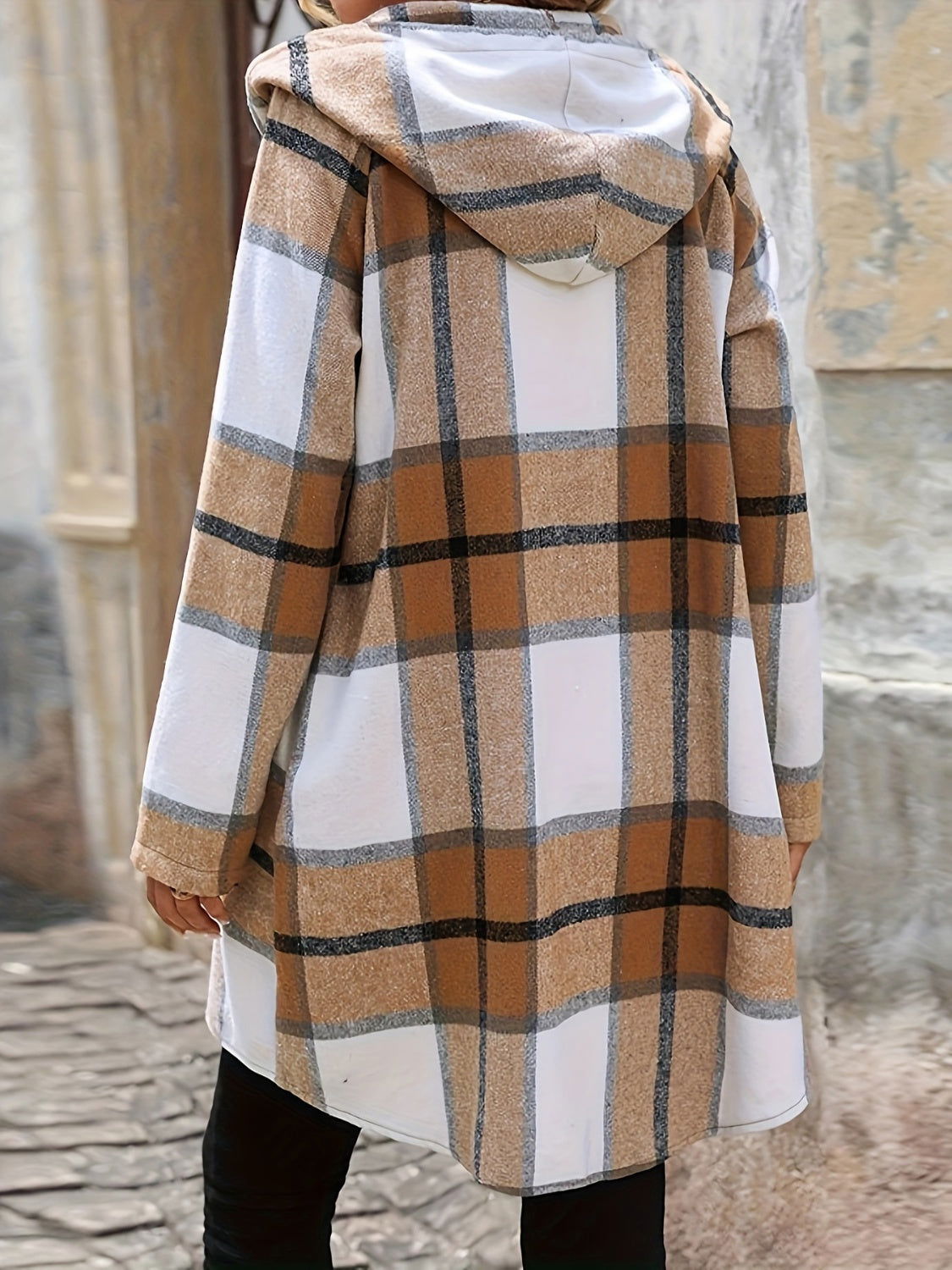 PlaidShift Hooded Coat - The Olive Wardrobe