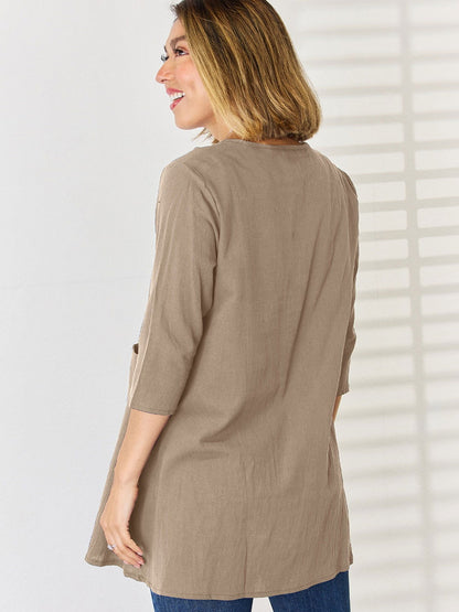 Pocketed Serenity Blouse - The Olive Wardrobe