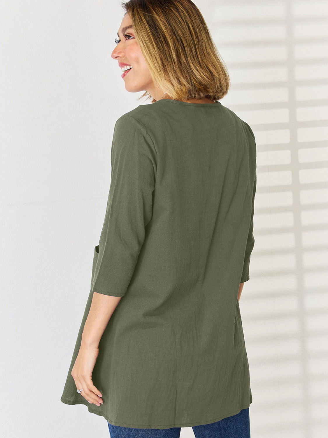 Pocketed Serenity Blouse - The Olive Wardrobe