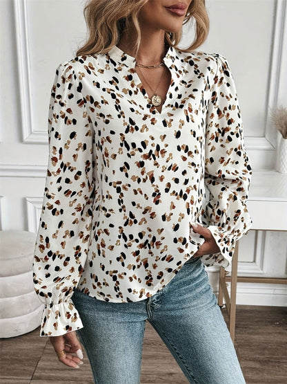 Printed Petal Blouse - The Olive Wardrobe