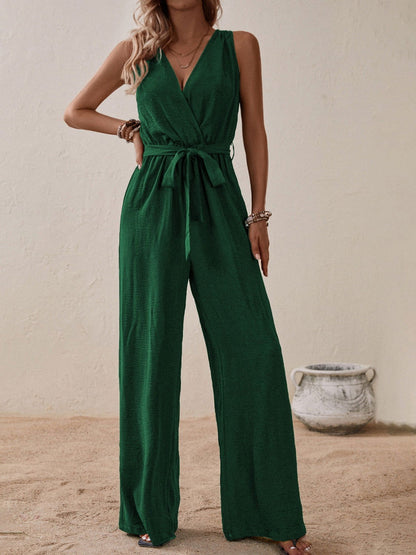 Wide Leg Jumpsuit - The Olive Wardrobe