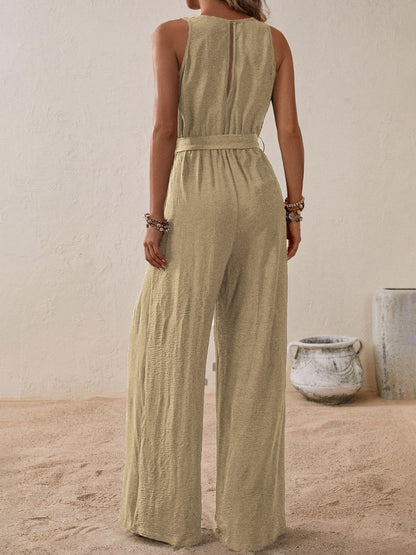 Wide Leg Jumpsuit - The Olive Wardrobe